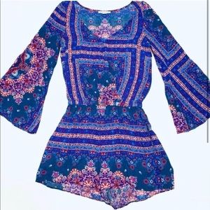 American Eagle Floral Boho Romper